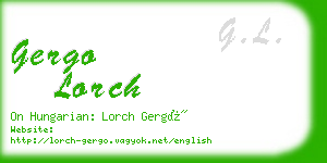 gergo lorch business card